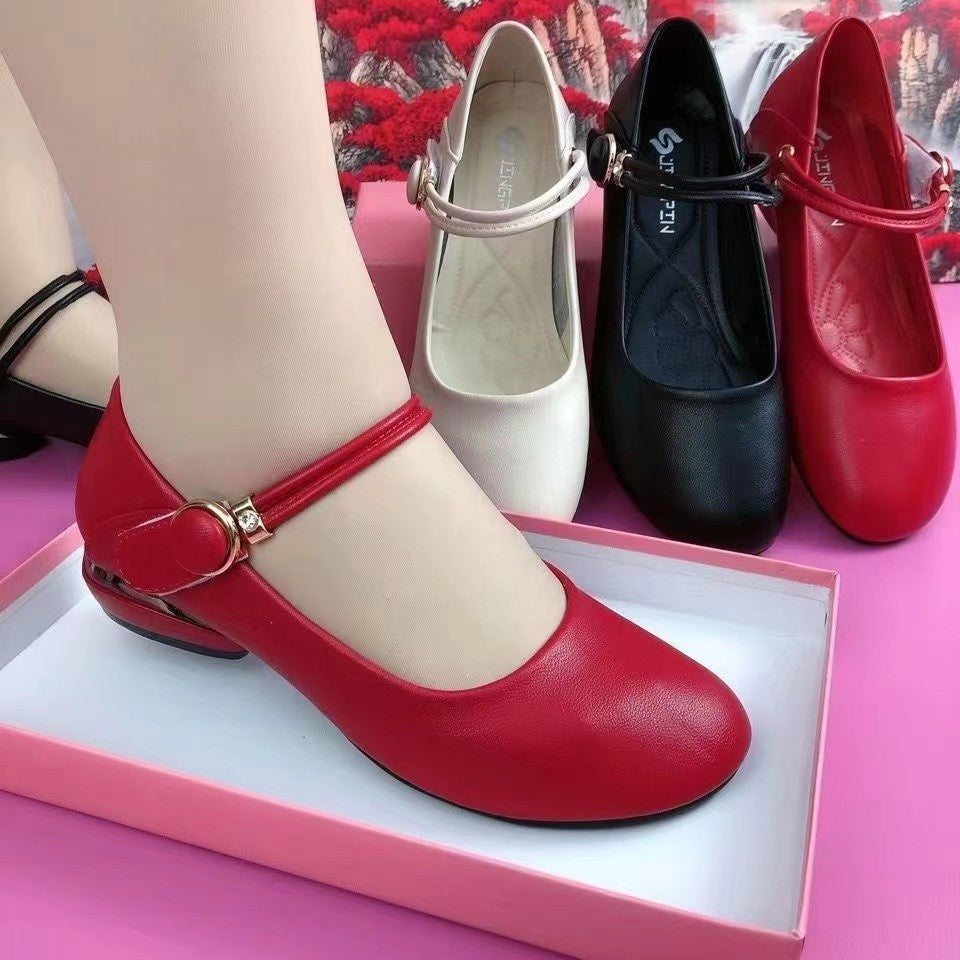 Zapatos de madre de piel auténtica