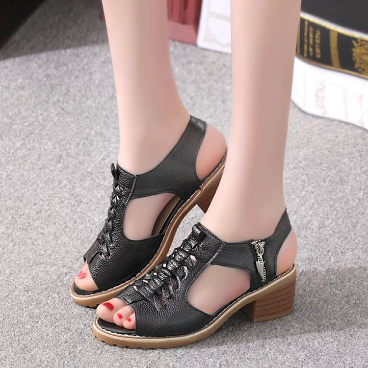 Sandalias de boca de pez de moda