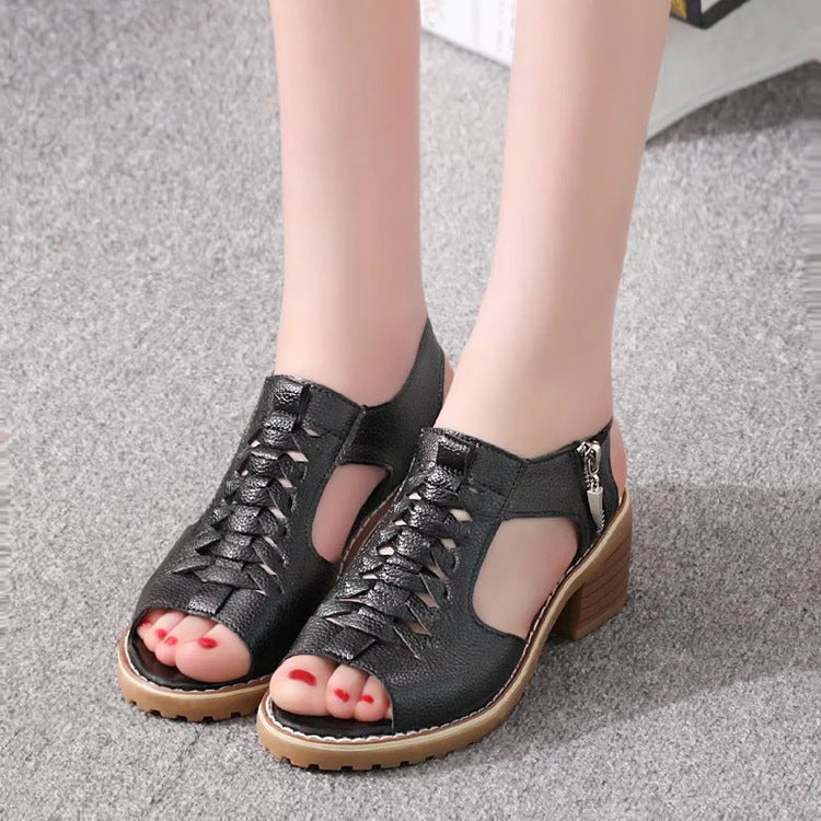 Sandalias de boca de pez de moda