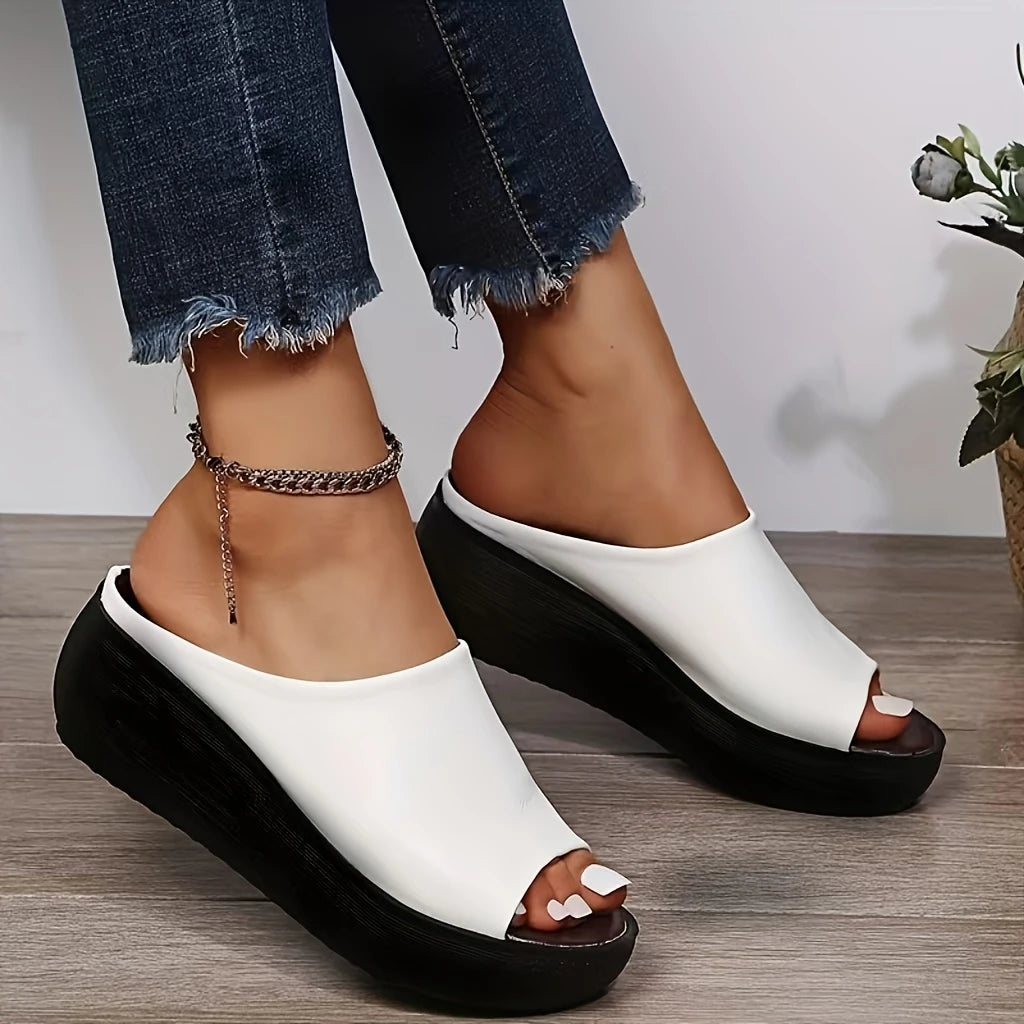 Sandalias de plataforma suave para mujer