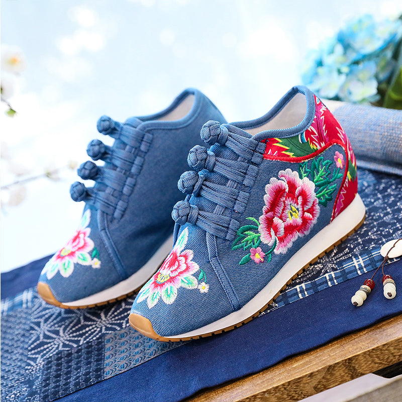 Zapatillas de lona bordada
