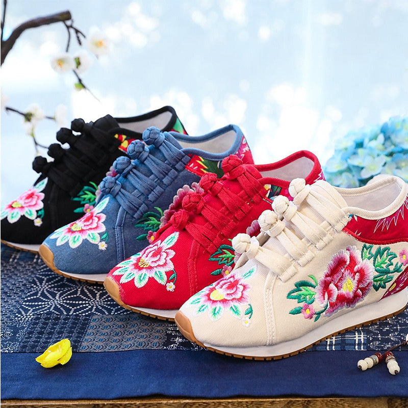 Zapatillas de lona bordada