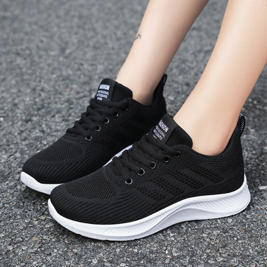 Zapatos tenis casuales de suela blanda para mujer