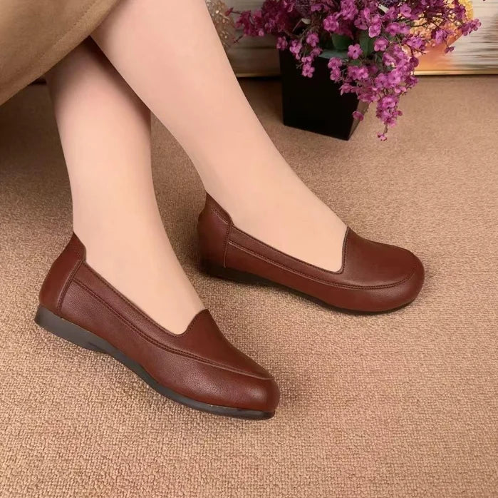 Zapatos de piel suaves y cómodos para mujer