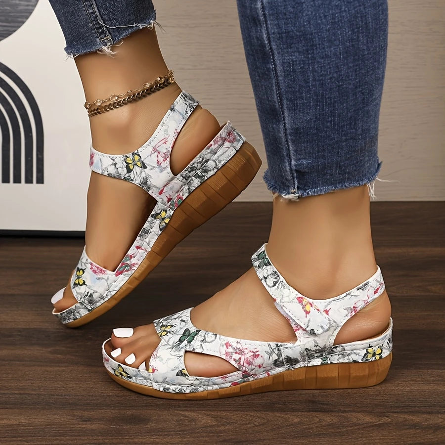 Sandalias de cuña de moda para reuniones informales para mujeres