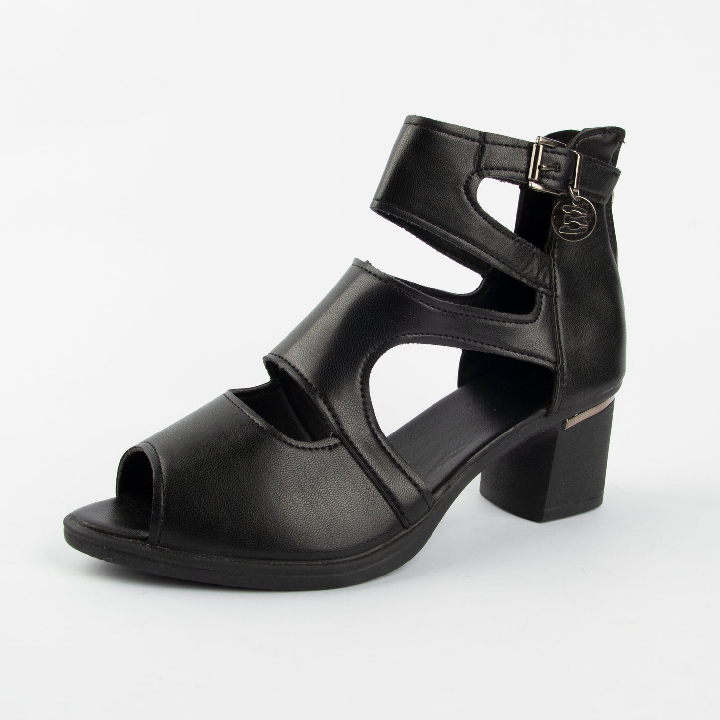 Sandalias romanas de piel suave con boca de pez