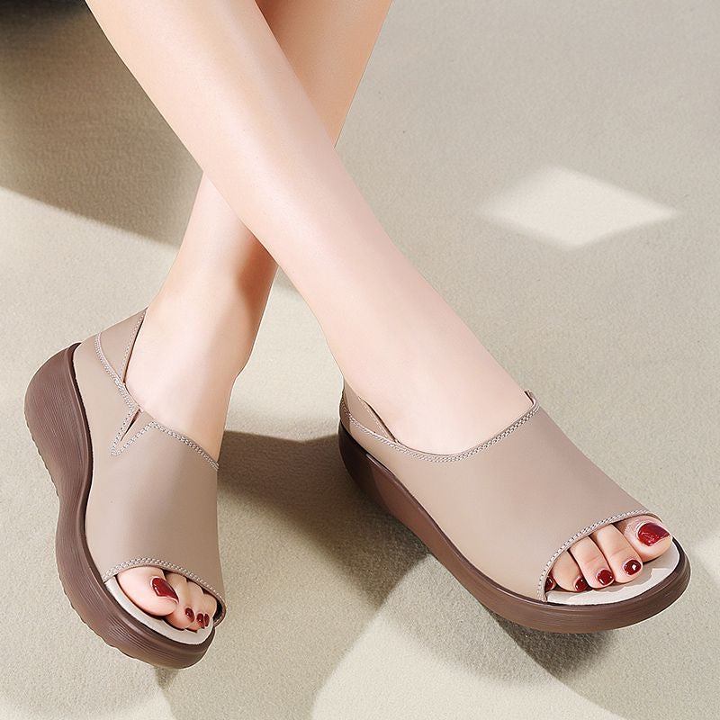 Sandalias de suela blanda de cuero