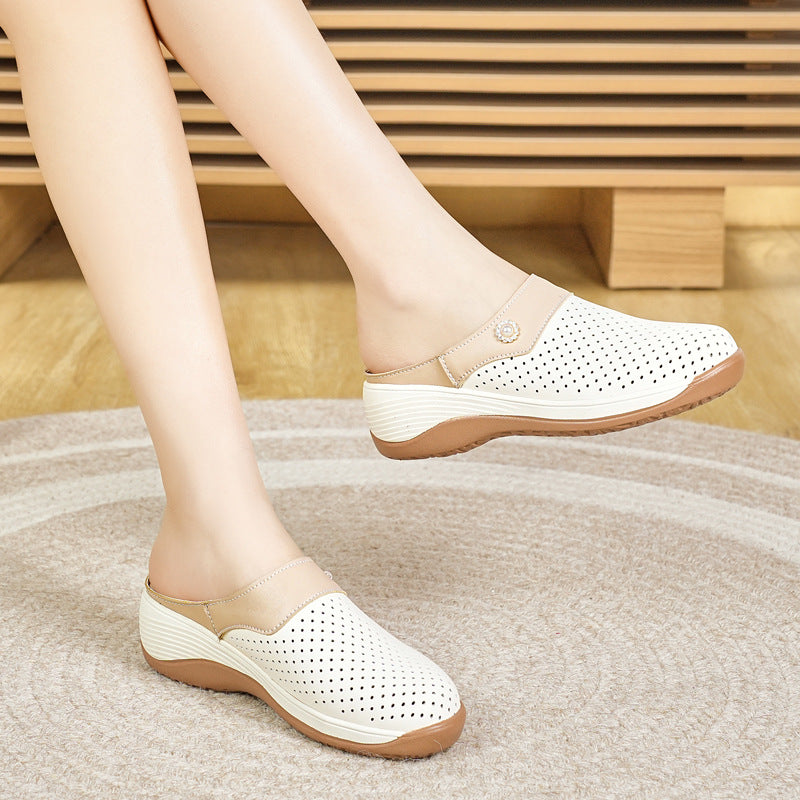 Zapato Mule Transpirable Suela Cuña Mujer
