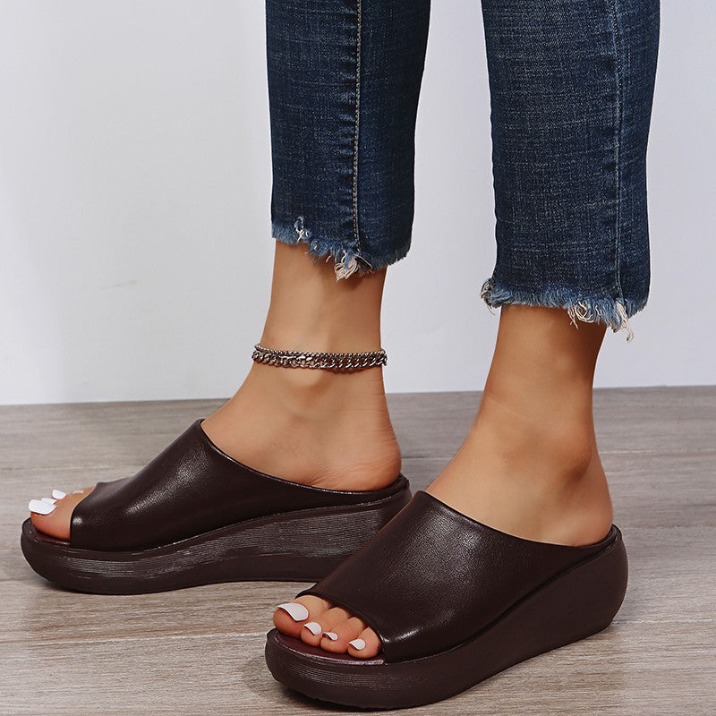 Sandalias de plataforma suave para mujer