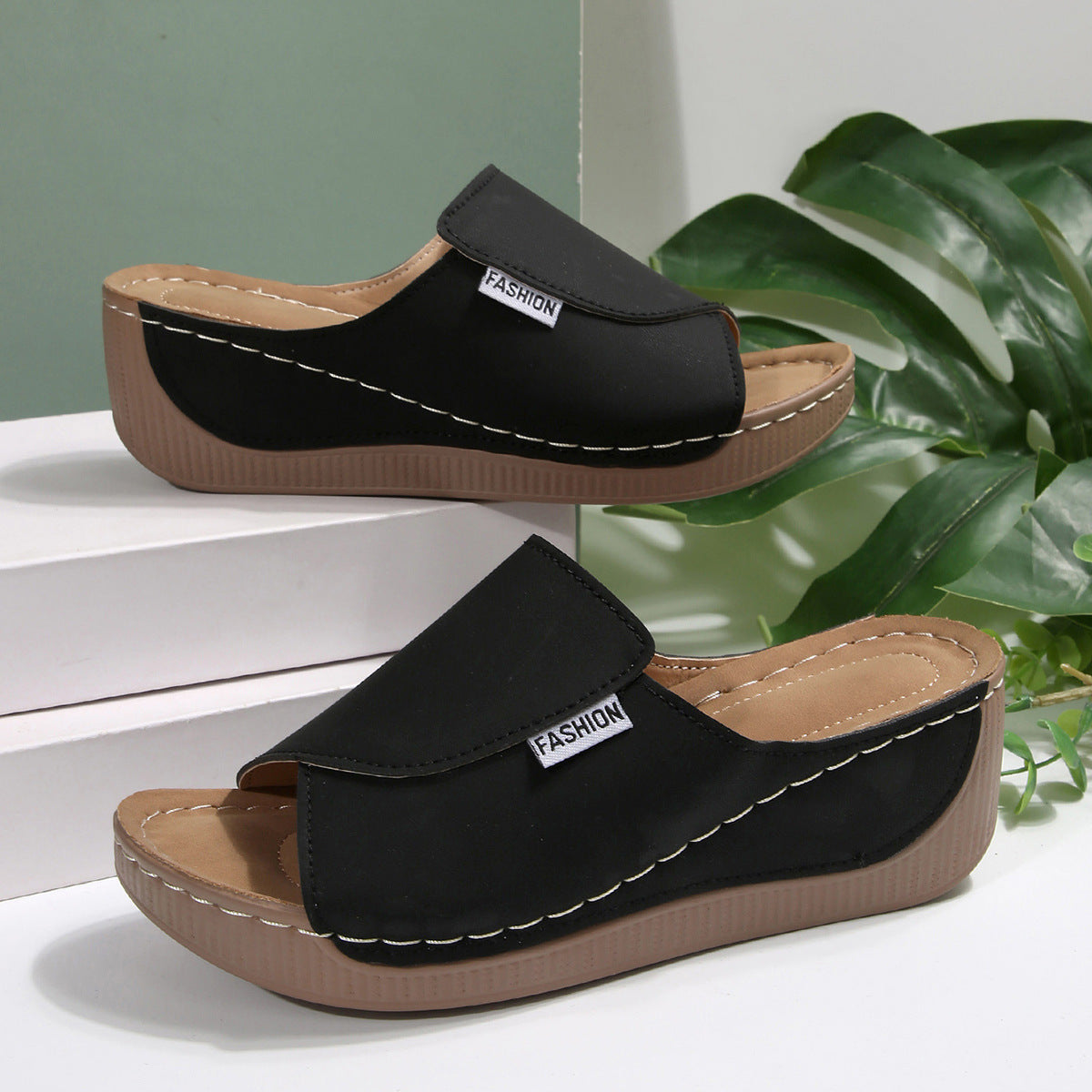 Sandalias de color liso de moda para mujer
