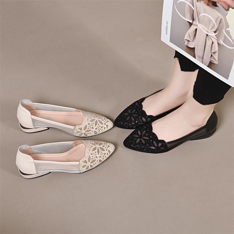 Sandalias de suela blanda de malla de verano