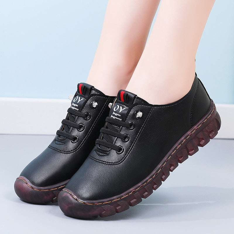 Zapatos de cuero para mujer cosidos a mano