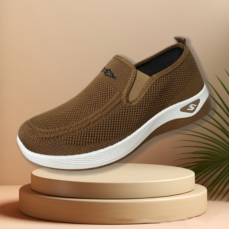 Nuevos zapatos planos de punto transpirables