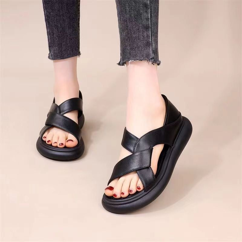 Sandalias de piel con suela suave