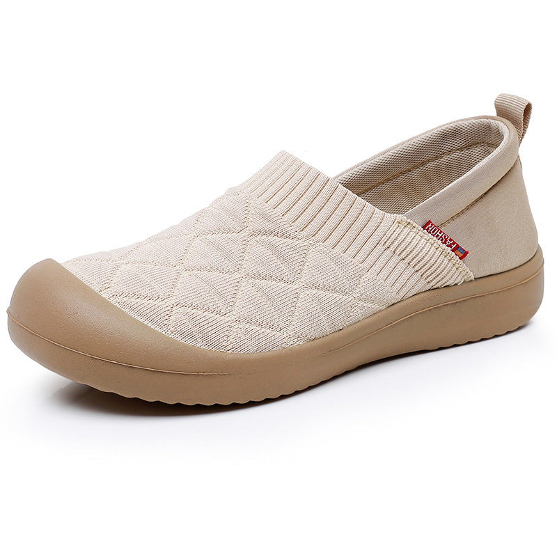 Los nuevos zapatos individuales femeninos son antideslizantes y suaves en primavera y otoño, y los zapatos perezosos son ligeros en suelas planas.