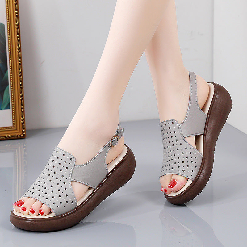Nuevos zapatos de verano de suela gruesa antideslizantes para exteriores