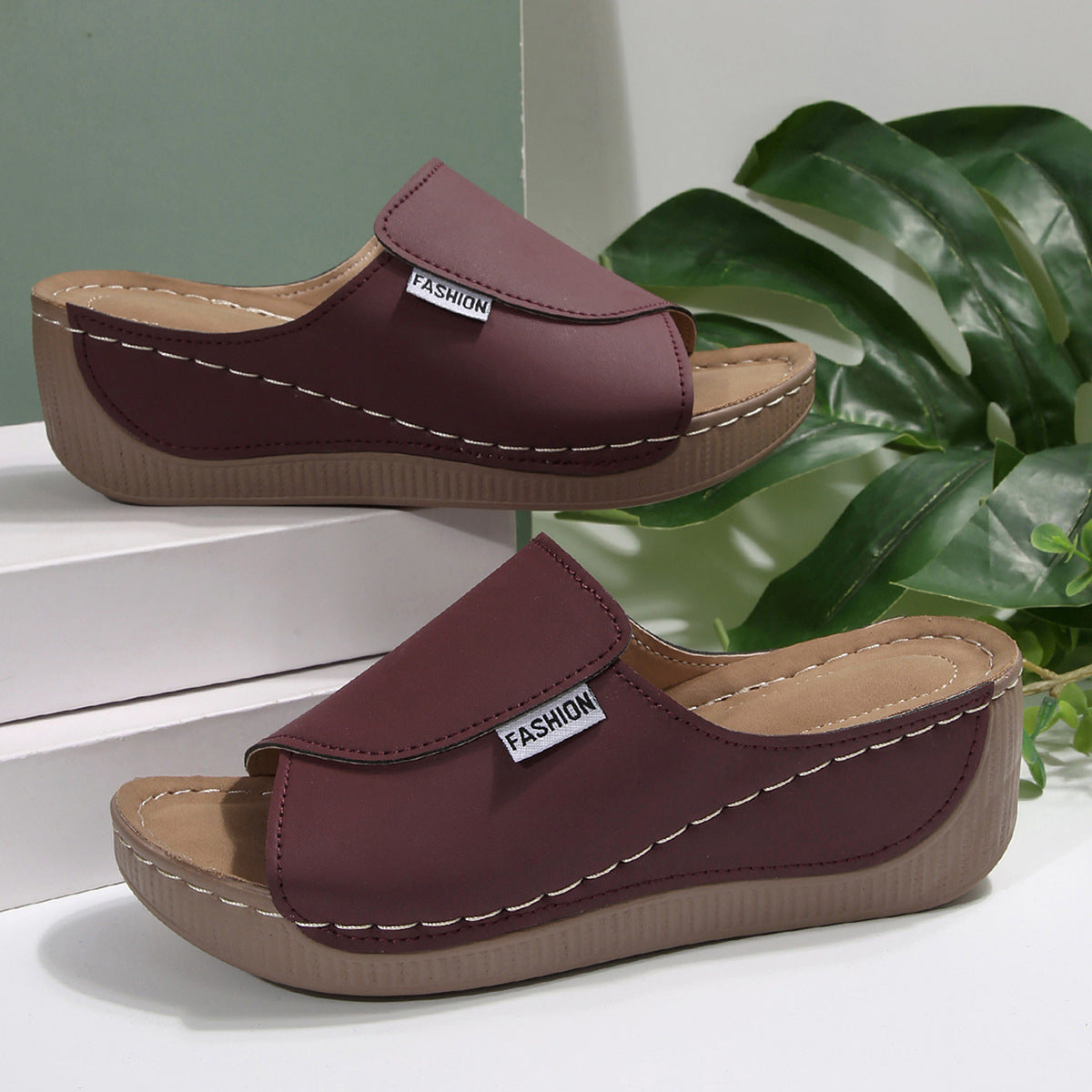 Sandalias de color liso de moda para mujer