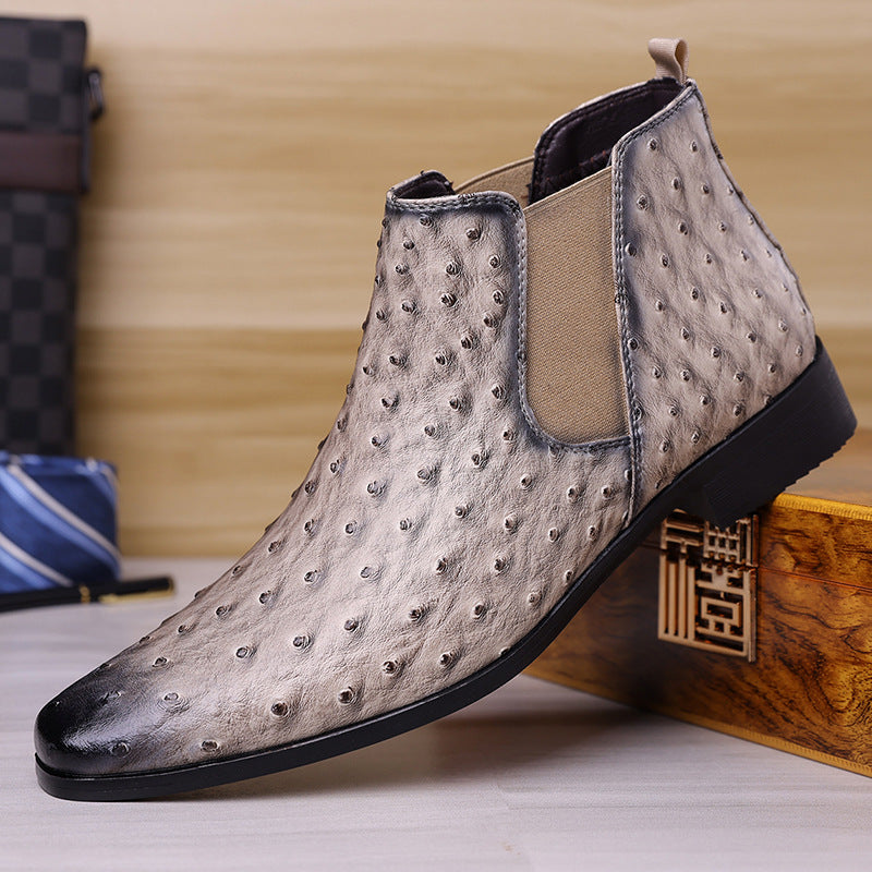 Botas retro de media pantorrilla con punta cuadrada