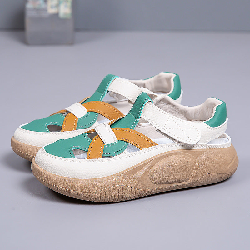 Zapatos casuales de verano con suela gruesa y hueca