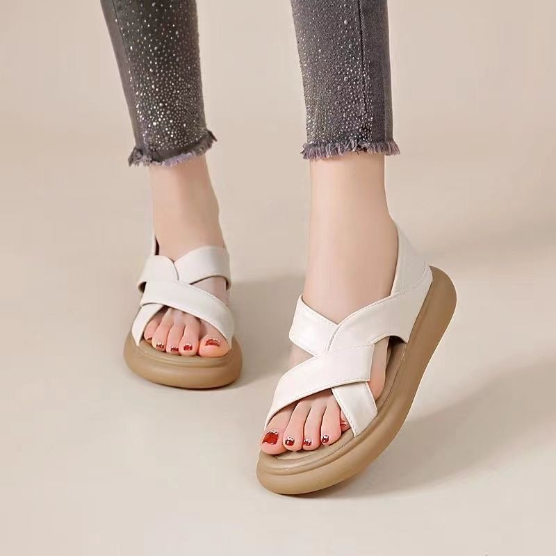 Sandalias de piel con suela suave