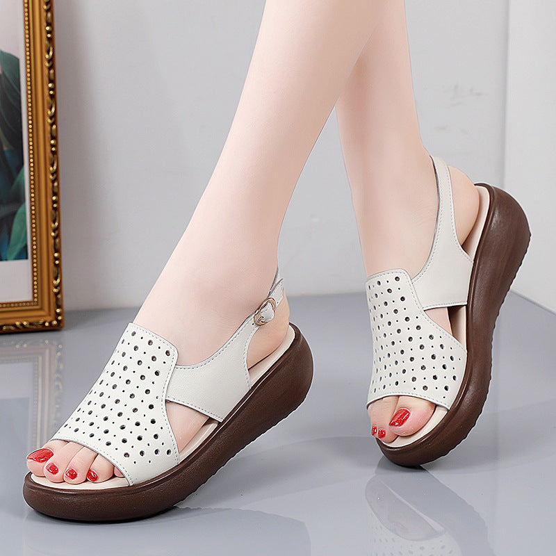 Nuevos zapatos de verano de suela gruesa antideslizantes para exteriores