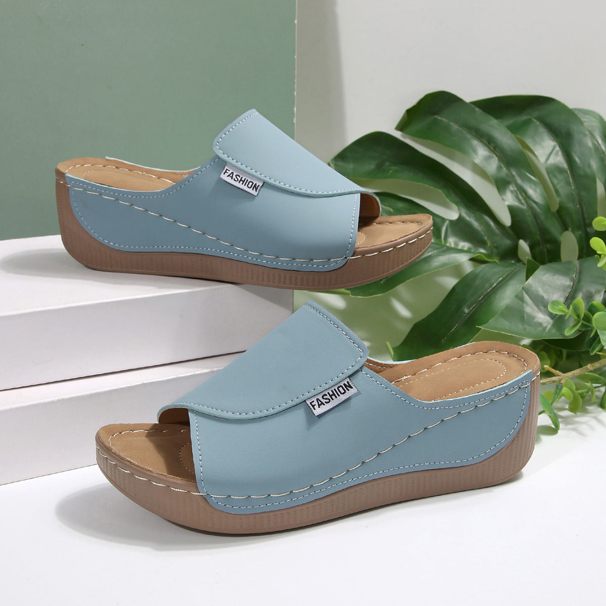 Sandalias de color liso de moda para mujer