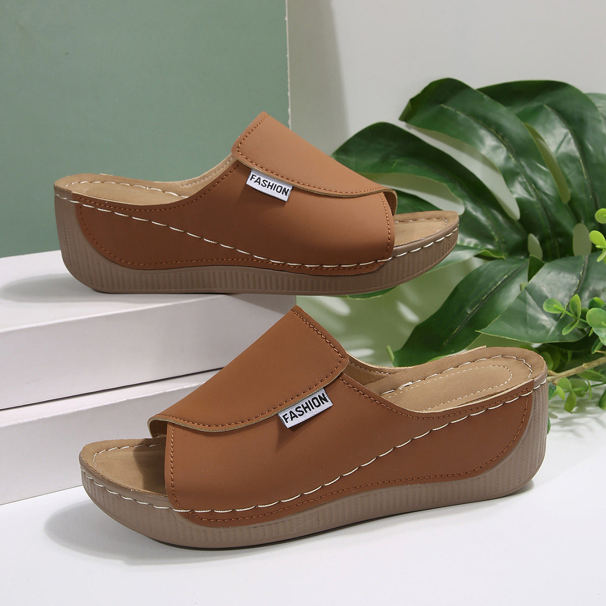 Sandalias de color liso de moda para mujer