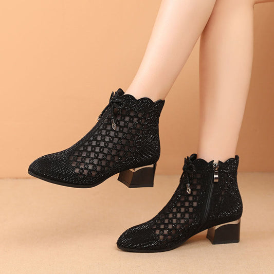 Botas de verano de malla calada