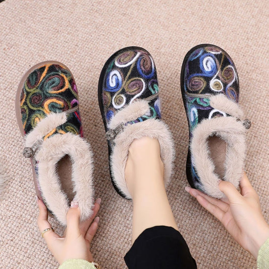 Zapatos de Invierno con Forro Cálido y Diseño Colorido