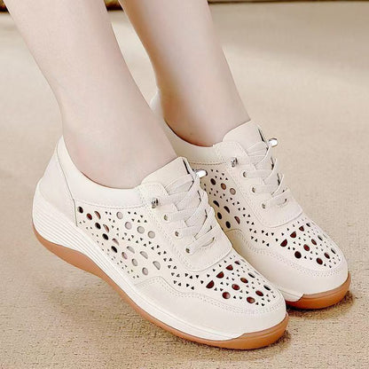 Zapatos casuales calados de piel suave