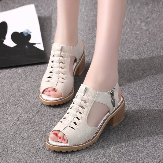 Sandalias de boca de pez de moda