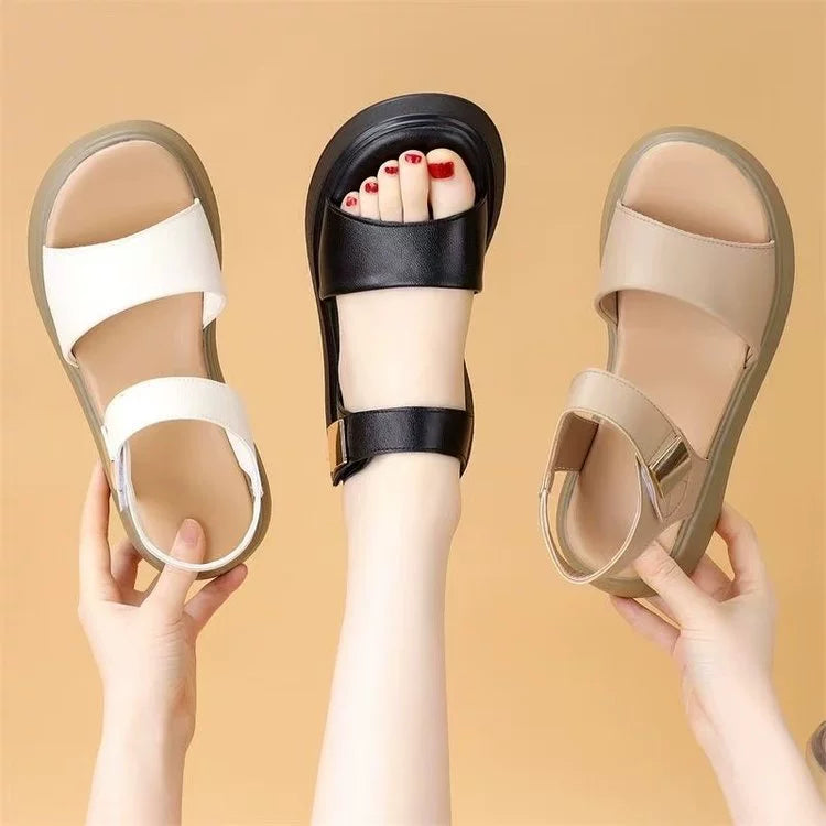 Sandalias romanas con plataforma