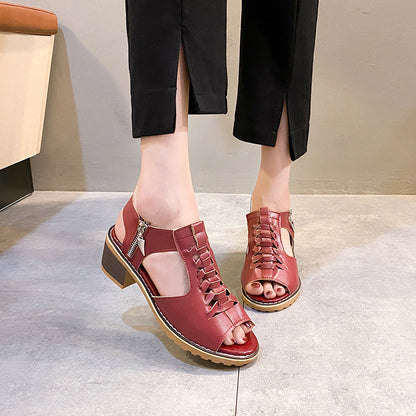 Sandalias de boca de pez de moda