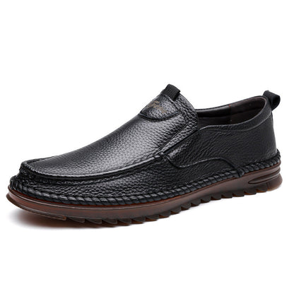 Mocasines de piel con costura artesanal para hombre