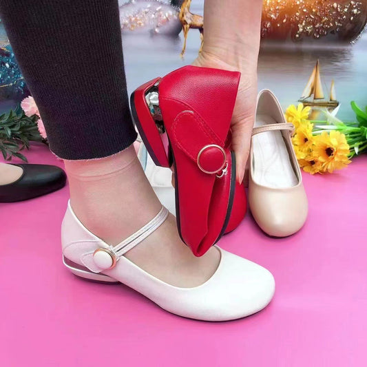 Zapatos de madre de piel auténtica