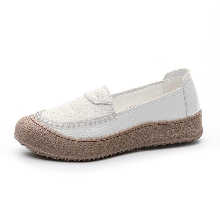 Zapatos de suela blanda 100% de piel de vaca auténtica.