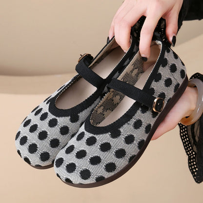 Zapatos Mary Jane con estampado de lunares