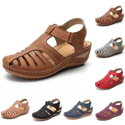 Sandalias de tacón de cuña para mujer