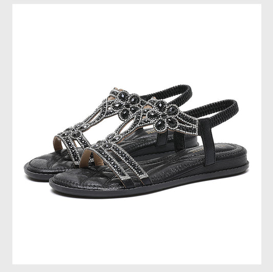 Sandalias planas bohemias para mujer