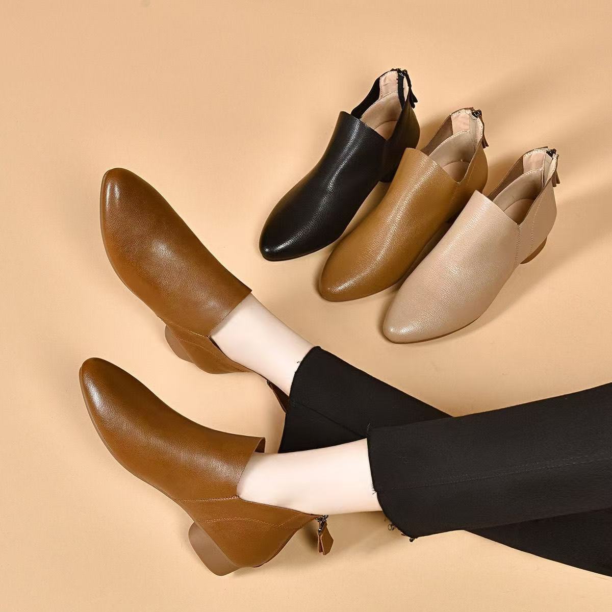 Botas 100% de cuero auténtico
