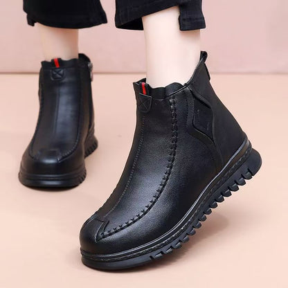 Botines de piel suave con forro de lana