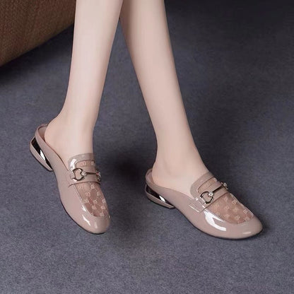 Transpirable Chunky Heel Pointed Toe British Women's Shoes