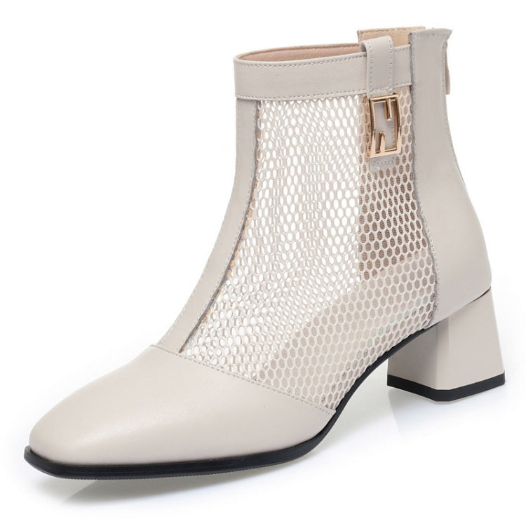 Botas Martin de piel suave y malla