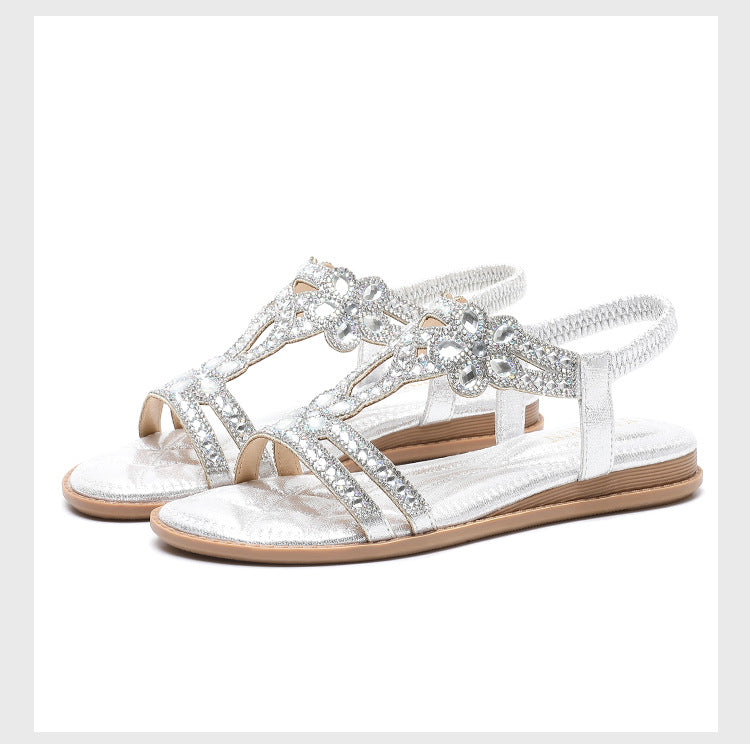 Sandalias planas bohemias para mujer