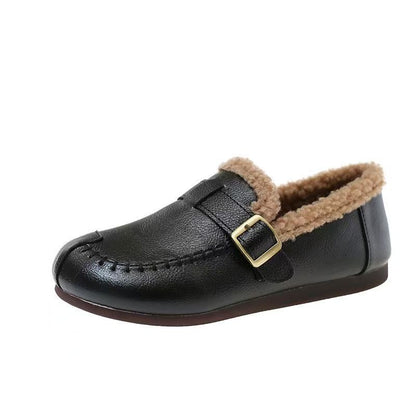 Mocasines vintage con forro de felpa