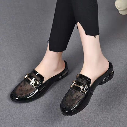 Transpirable Chunky Heel Pointed Toe British Women's Shoes