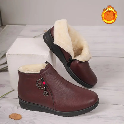 Botines de invierno para mujer con forro polar