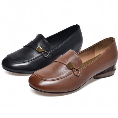 2025 nuevos zapatos planos de cuero suave