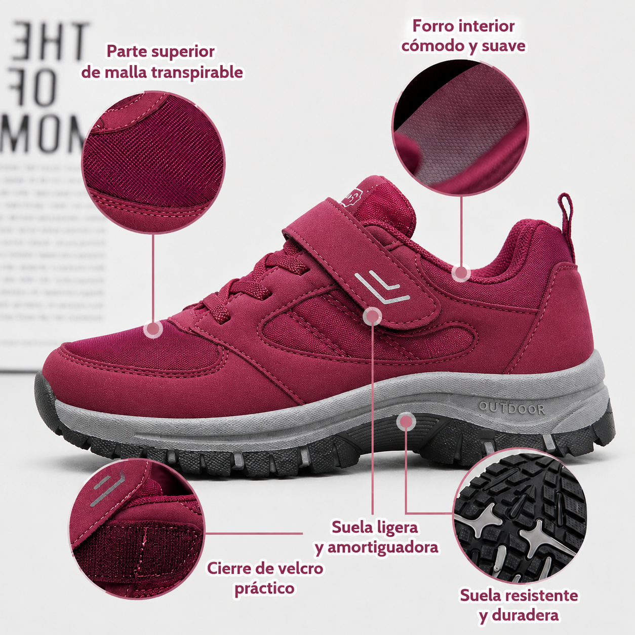 Tenis deportivos antideslizantes