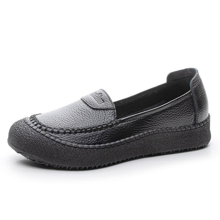 Zapatos de suela blanda 100% de piel de vaca auténtica.
